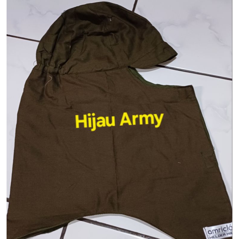 HIJAU ARMY topi welder,tupung,sebo,topi jepang,topi mancing hijau army polos