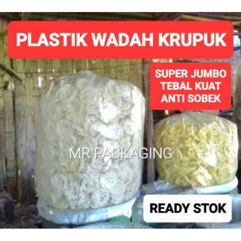 Plastik Wadah Kerupuk PE Besar Jumbo Tebal | Kantong Plastik TAHAN AIR dan ANTI BOCOR | Plastik bung