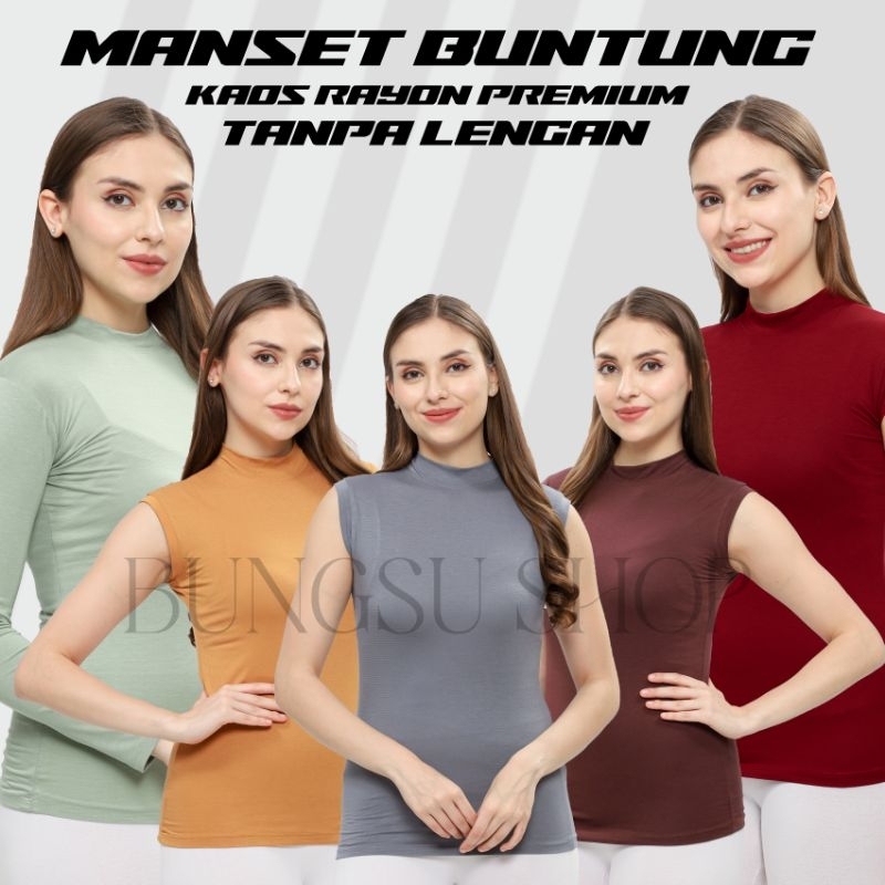 MANSET TANPA LENGAN/ MANSET YUKENSI TURLE NECK MANSET DUP BASIC YUNIQLO