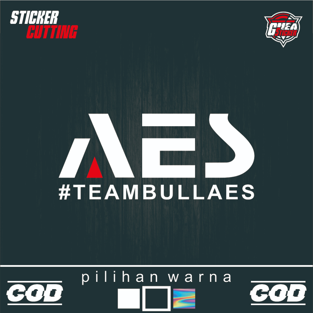Sticker AES - Stiker Team BullAES cutting