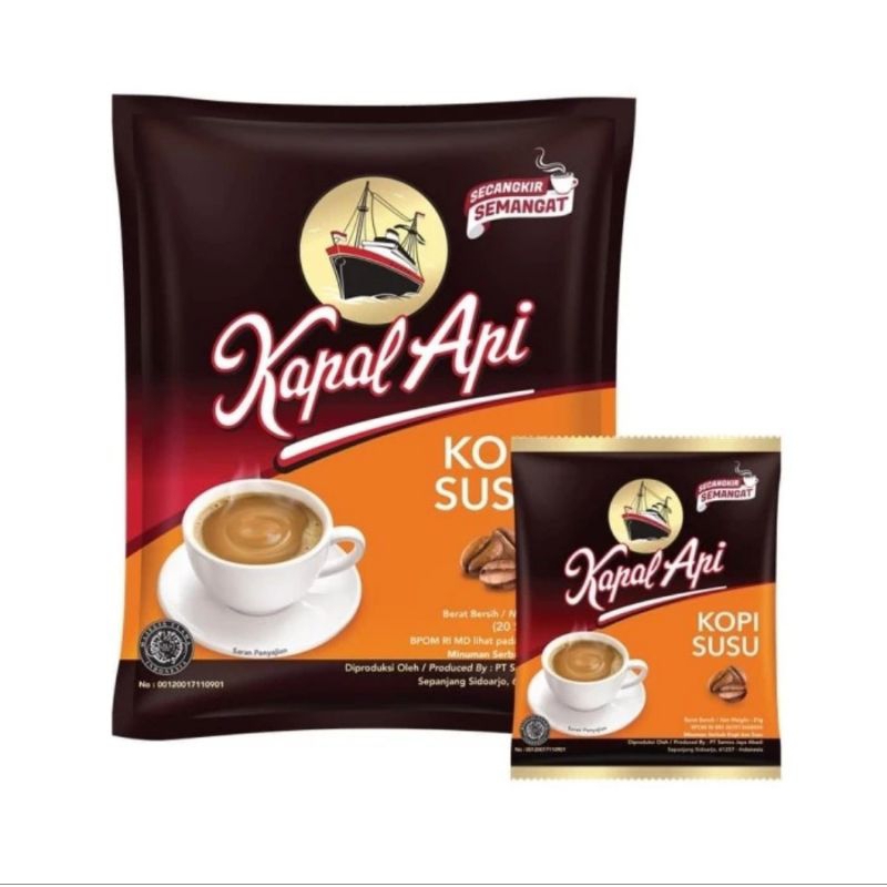 

kapal api kopi susu 1 renteng isi 10 sachet