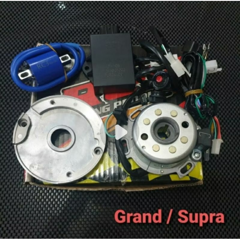 magnet racing set pengapian racing set RC3 grand supra plus kabel lampu