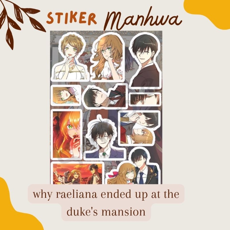 Stiker Manhwa A6 Why Raeliana Ended Up at the Duke's Mansion Raeliana Mcmillan Noah Wynknight Waterp