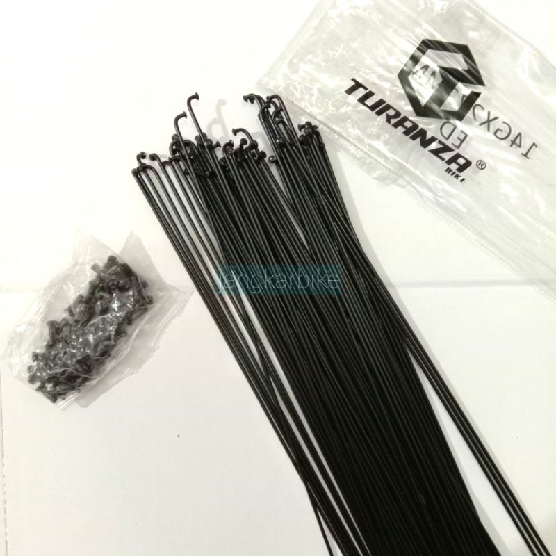 RUJI SEPEDA UNICYCLE HITAM 27.5 JARI-JARI SPOKE RIMS MTB GUNUNG 272 MM NIPPLE HITAM