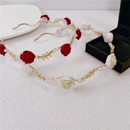 Caliloops Bando Bandana Bunga Mutiara Emas Dewasa Korea Joliette