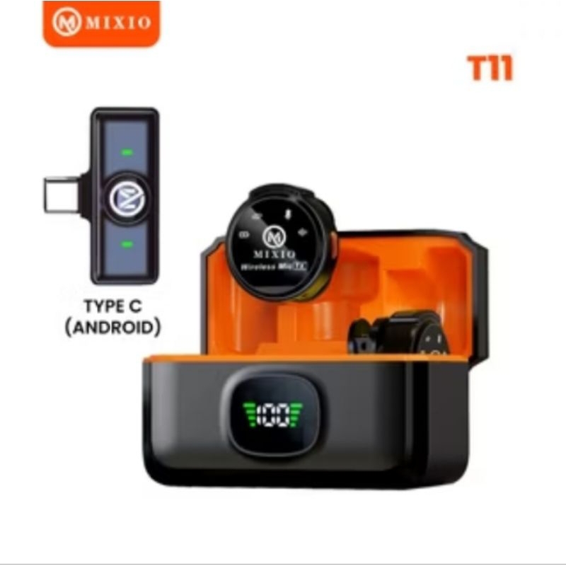 (PRELOVED BUKA SEGEL) Mixio T11 Magnetic Mic Wireless Clip-on Microphone Mikrofon Type-C