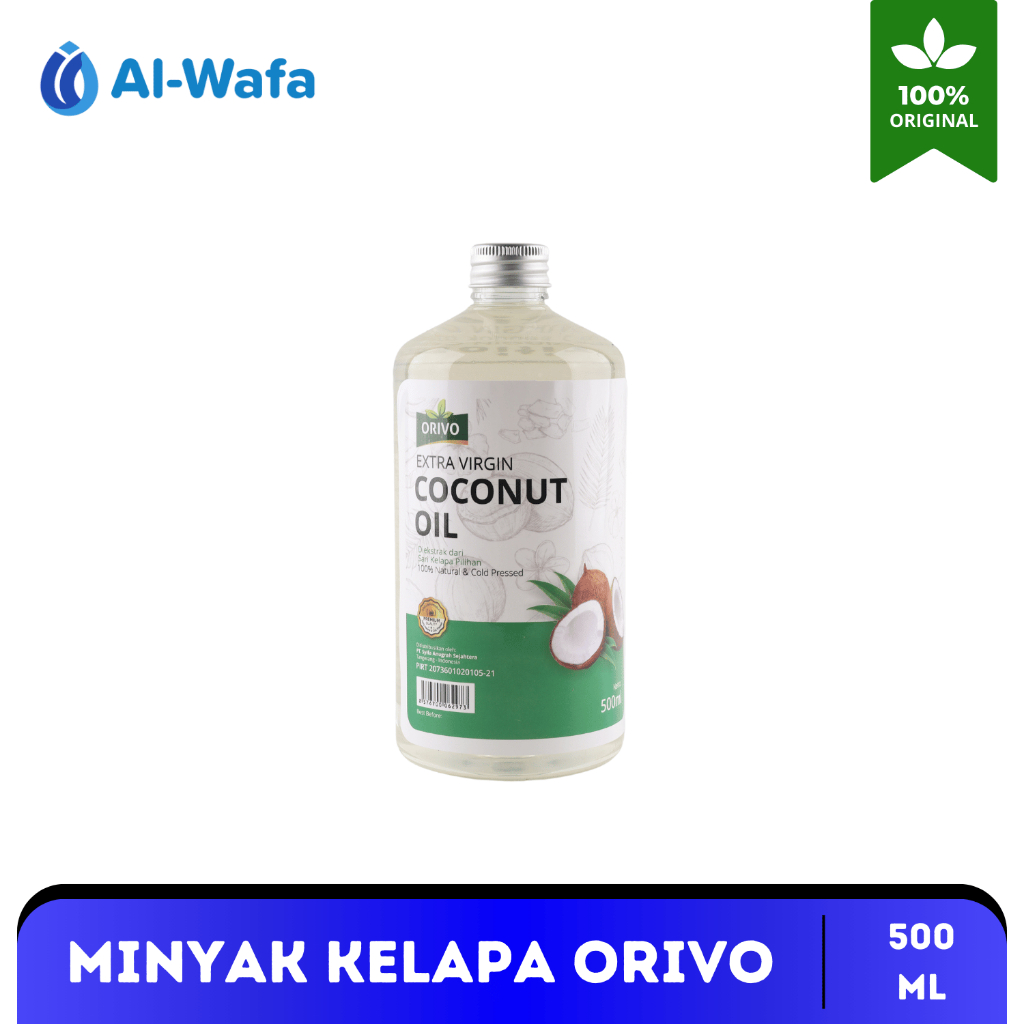 

AL WAFA MINYAK KELAPA MURNI 100 % ORIVO VCO VIRGIN COCONUT OIL 500 ML