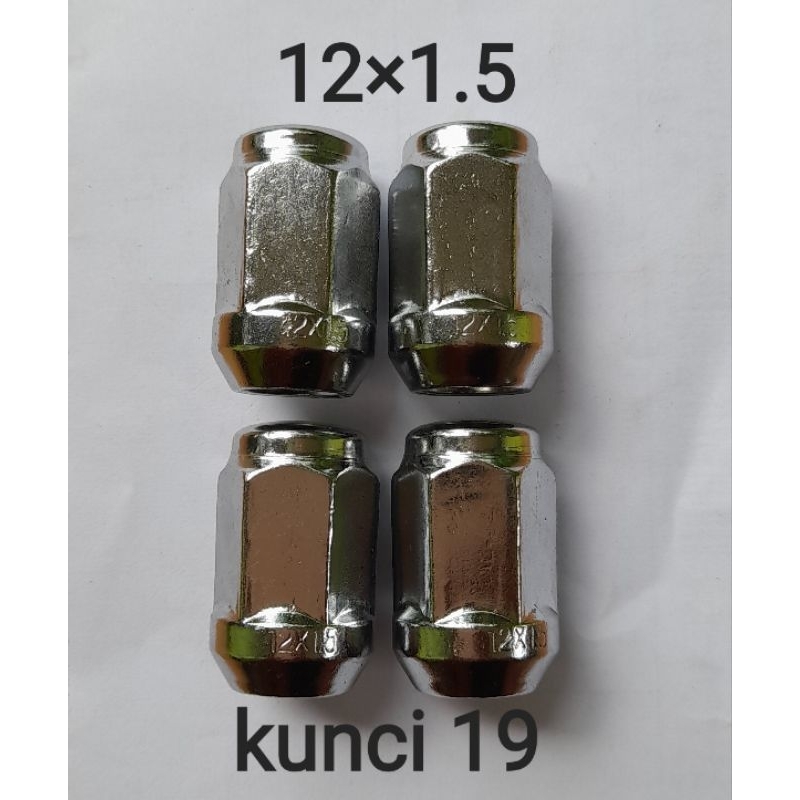 baut roda mobil 12 × 1.5 kunci 19 satuan besi