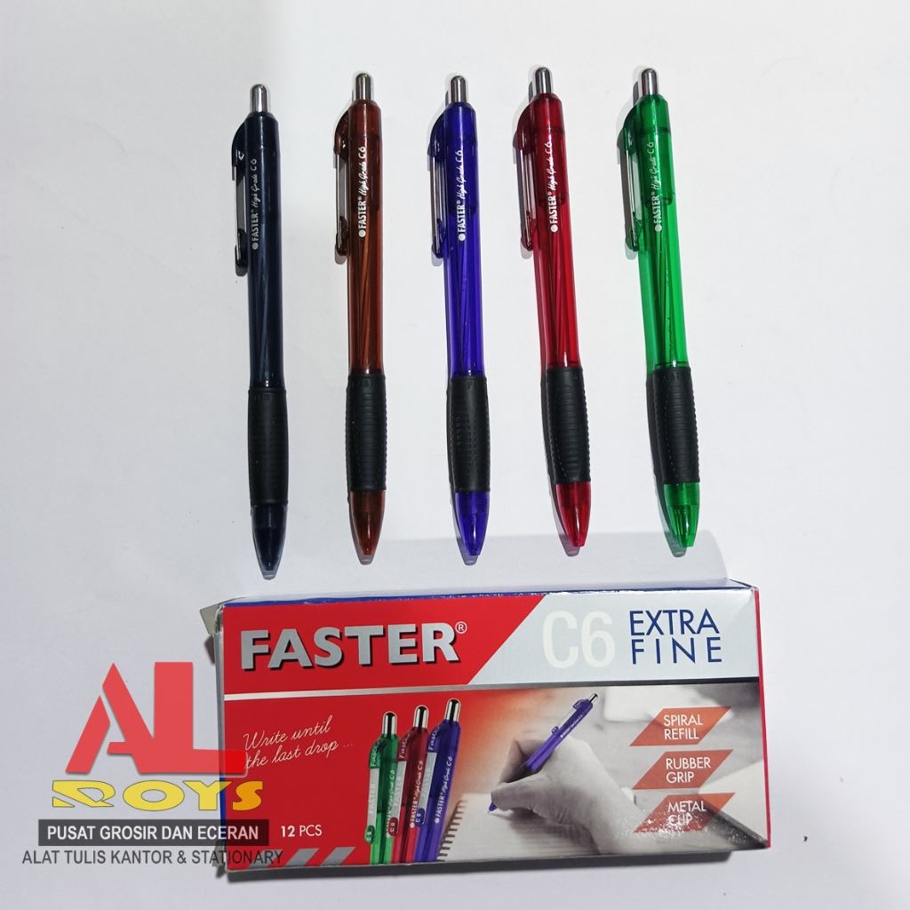 

PULPEN FASTER C6 0.7 mm / RETRACT / PULPEN CETREK / PULPEN TIK TAK PER PACK (ISI 12)