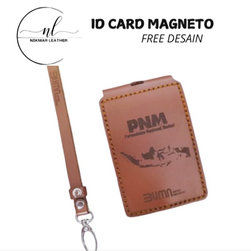 

Nikmar Leather Id Card Magneto Tempat Id card holder kulit gantungan Id card Kulit Id card Custom