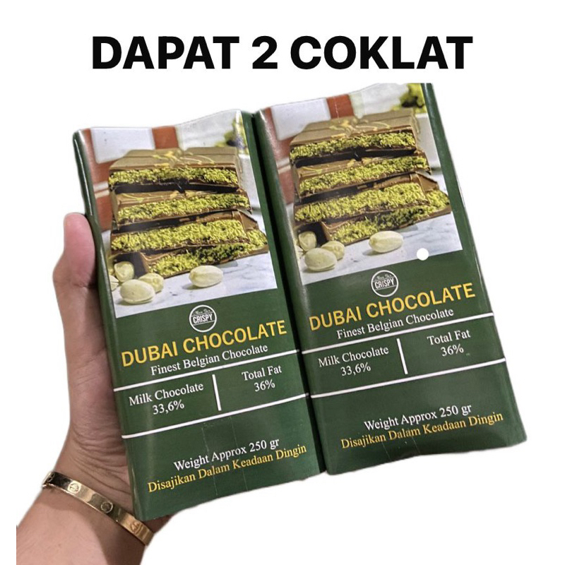 

DAPAT 2 COKLAT DUBAI CHOCOLATE PREMIUM MILK