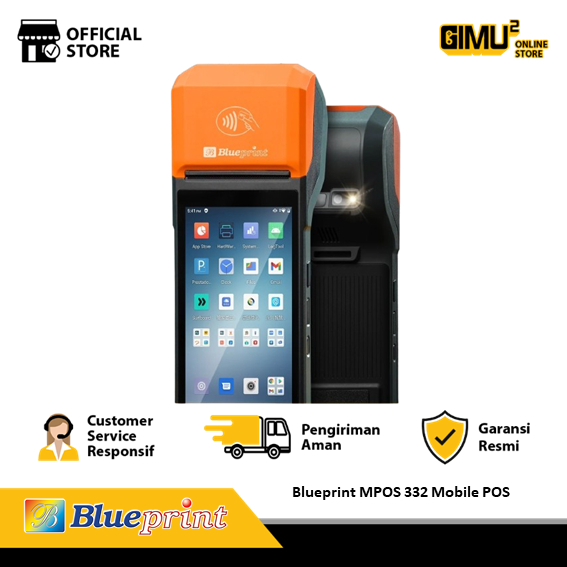 Blueprint MPOS 332 Mobile POS Printer Thermal Kasir Android NFC