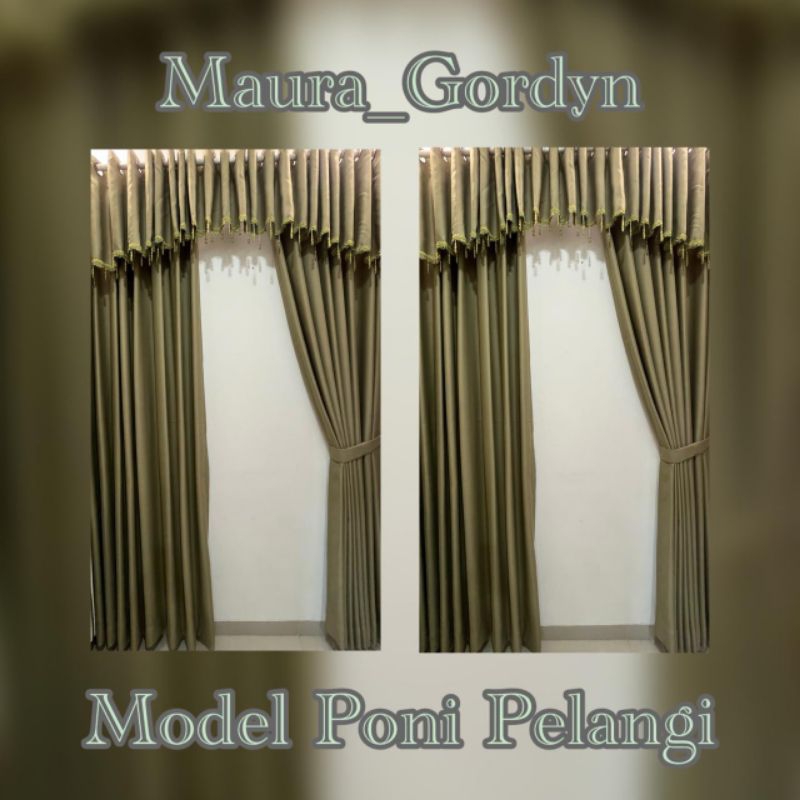 1SetGorden+Poni pintu kamar / jendela ruang tamu & Pembatas ruangan