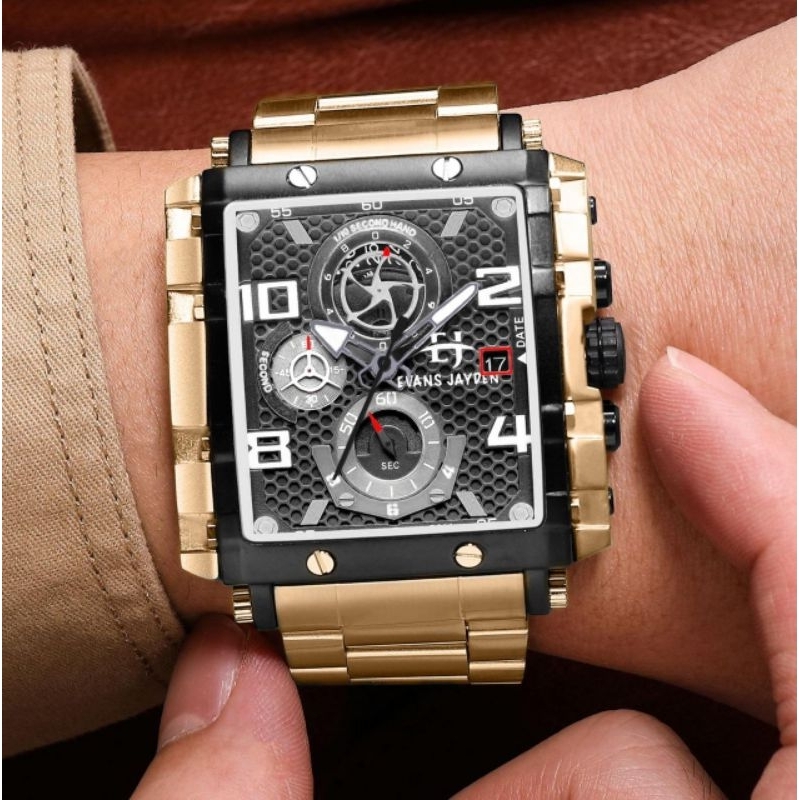 EVANS JAYDEN Rantai EJ 9557 Jam Pria Analog Water Resist