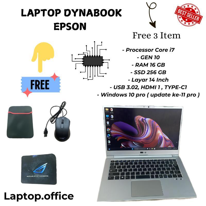 Laptop Dynabook EPSON Processor Core i7-10 RAM 16 GB SSD 256GB