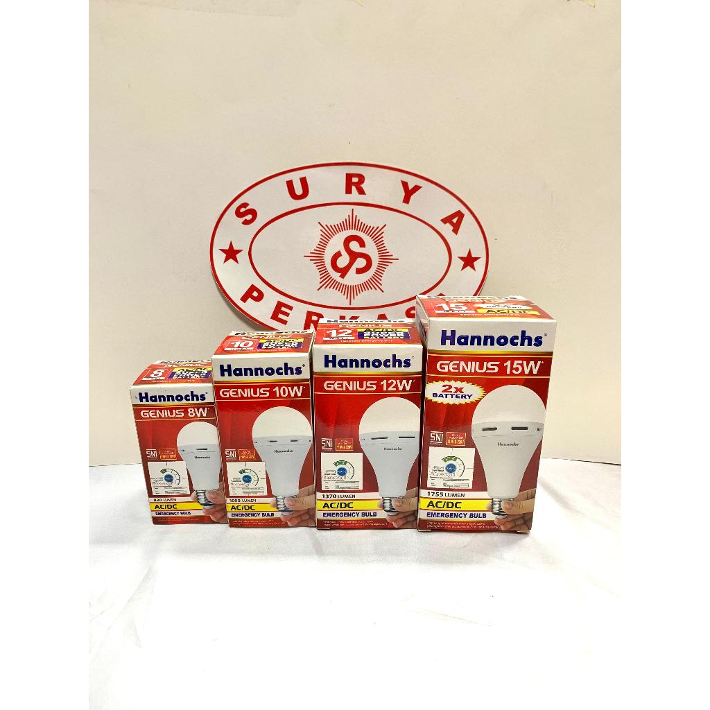 SURYA PERKASA-Led Hannochs GENIUS/Lampu Emergency Hannochs AC DC Battery Lampu Hannochs