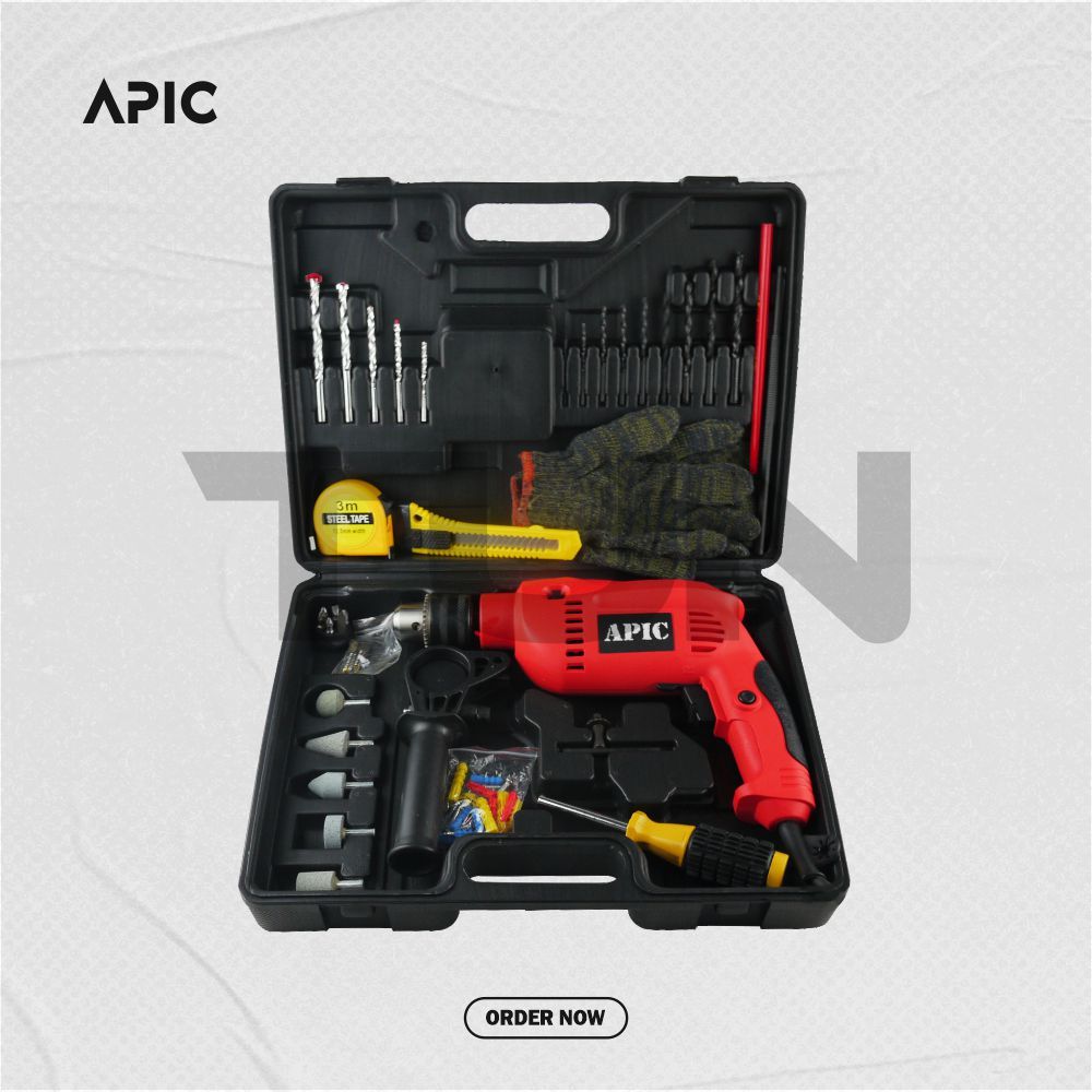 Electric Drill 10mm R-910-RE Retto BMC - Mesin Bor Tangan Bor Besi Kayu ( Merah )