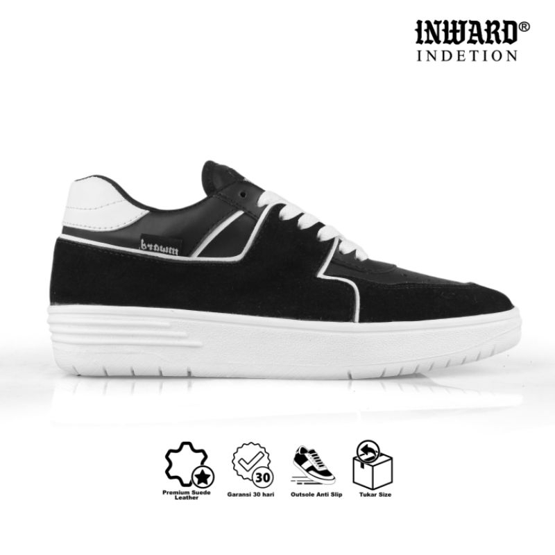 Indetion inward Official shop - Chanelbold Black white | Sepatu Pria | Sneakers | sekolah