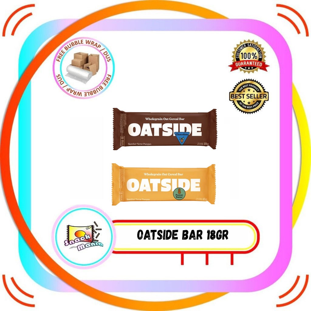 

Oatside Wholegrain Oat Cereal Bar Chocolate | Peanut 18 gr Sereal