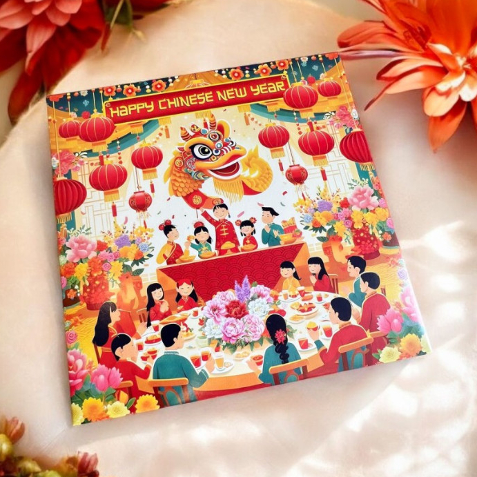 

( 10pcs ) Box marmer cake imlek 25x25x10 cm dus packaging hampers cny sincia kotak kue tempat roti