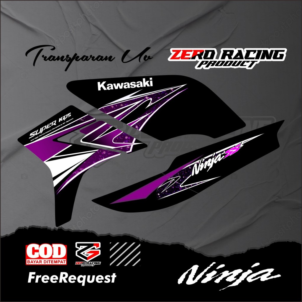 Striping Variasi NINJA SS Transparan Striping Ninja R NINJA SS ORIGINAL STRIPING MOTOR KAWASAKI NINJ