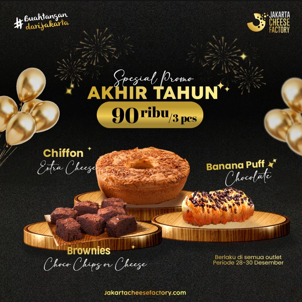 

Promo Spesial Akhir Tahun Jakarta Cheese Factory