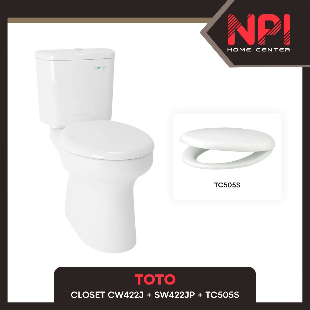 Toto - Closet Kloset Toilet Duduk Cw422J Sw422Jp / Cw 422 J Sw Jp Tc505S