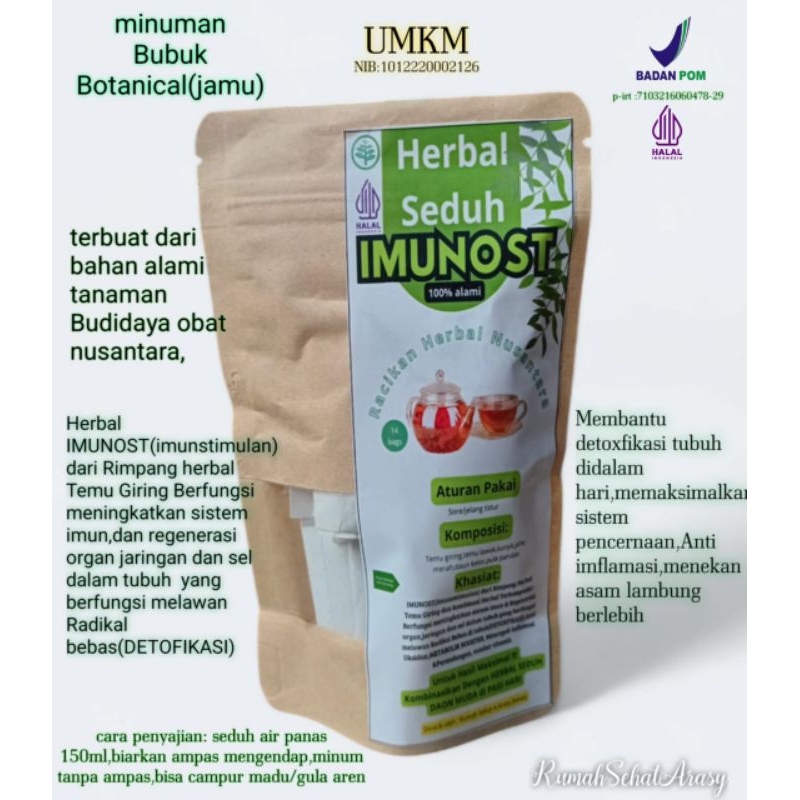 

Herbal Seduh / Jamu IMUMOST, herbal asam lambung, herbal detox tubuh