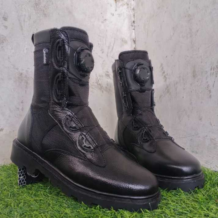 sepatu pdl tali putar outsole radial Sepatu PDL TNI Kulit Jeruk