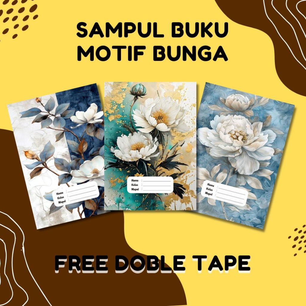 

SAMPUL BUKU TULIS CUSTOM NAMA, KELAS DAN MAPEL SIDU CAMPUS BIGBOSS MOTIF BUNGA (ISI 10 PCS) FREE DOBLE TAPE