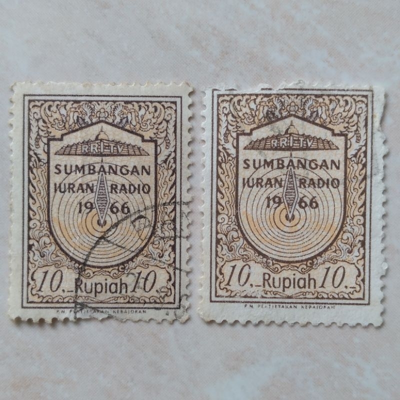

Koleksi Jadul Mtr Sumbangan Iuran Radio 1966 2 Pcs Used - YN2120