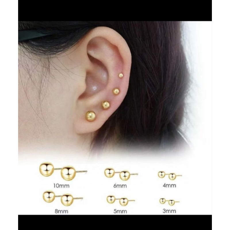 Anting bulat xuping emas wanita