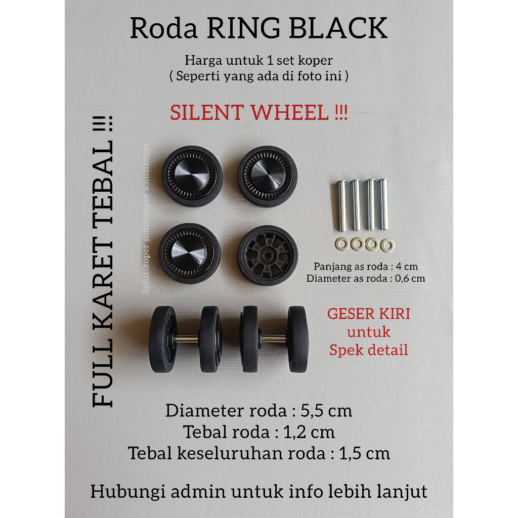 RODA DOUBLE WHEEL, RODA KOPER, RODA REPLACEMENT, RODA LOJEL, RODA KOPER
