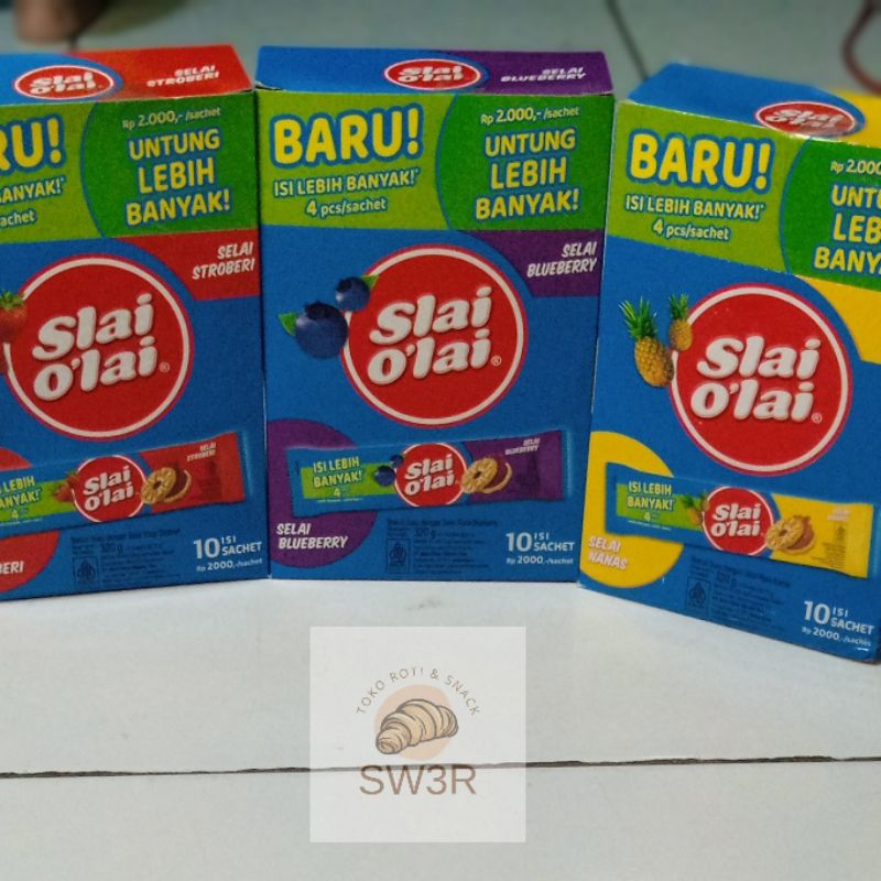 

SLAI OLAI 1 box isi 10 pcs (1 bungkus isi 4 roti)