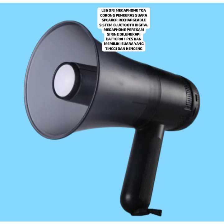 L86 ORI SPEAKER BLUETOOTH CAS TYPE C USB TIPE MEGAPHONE REKAM BATERAI 18650 BISA LEPAS HANDHELD INSI