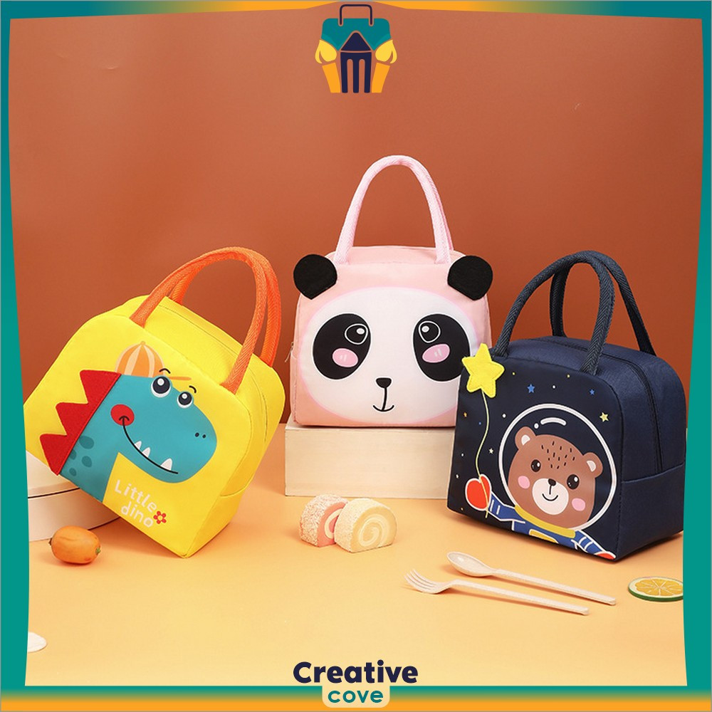Tas Lunch Box Tempat Penyimpanan Makanan Anak Serbaguna / Lunch Bag Cooler Makanan Tas Bekal Karakte