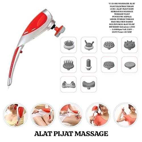 V133 ORI MESIN PIJIT LISTRIK MASSAGER ALAT PIJAT ELEKTRIK TERAPI SEHAT TUBUH BODY SERBAGUNA MASSAGE.