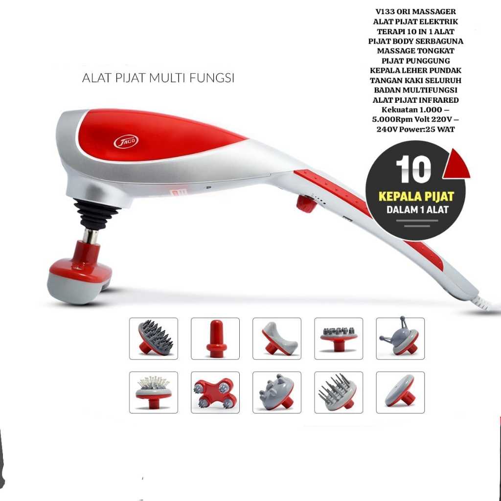 V133 MESIN PIJIT LISTRIK MASSAGER ALAT PIJAT ELEKTRIK TERAPI SEHAT TUBUH BODY SERBAGUNA MASSAGE TONG