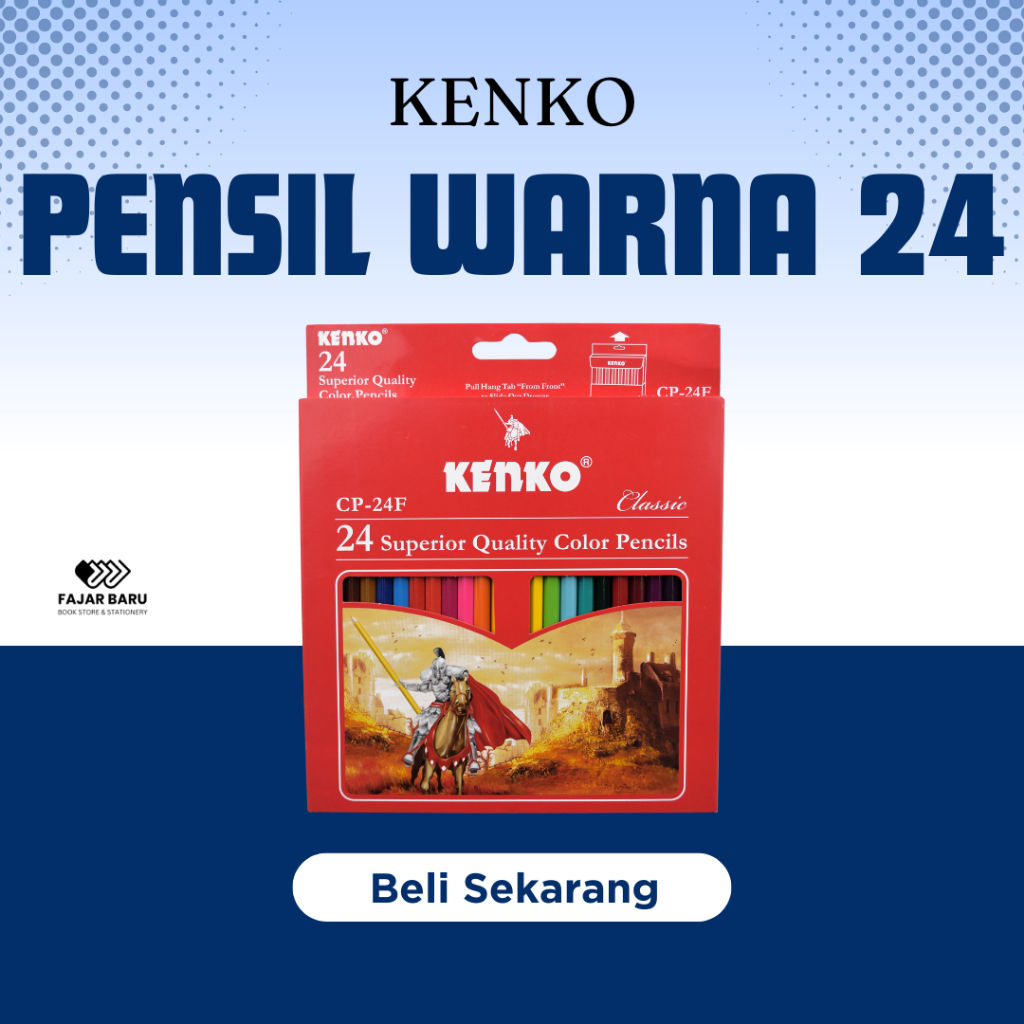 

[ SET ] PENSIL WARNA KENKO PANJANG ISI 24 / PENSIL MEWARNAI / COLORING PENCIL