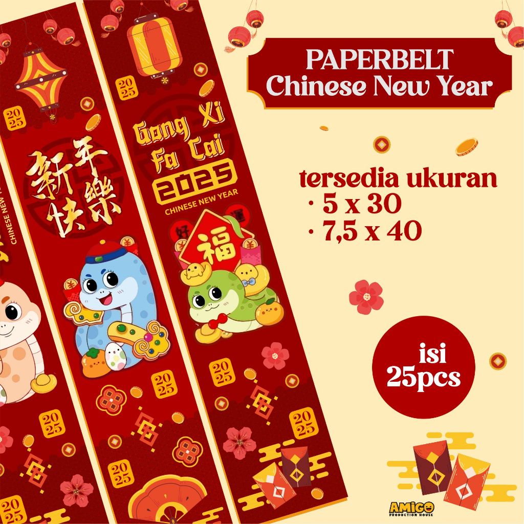

Paperbelt isi 25 Paper belt Imlek Chinese New Year 2025
