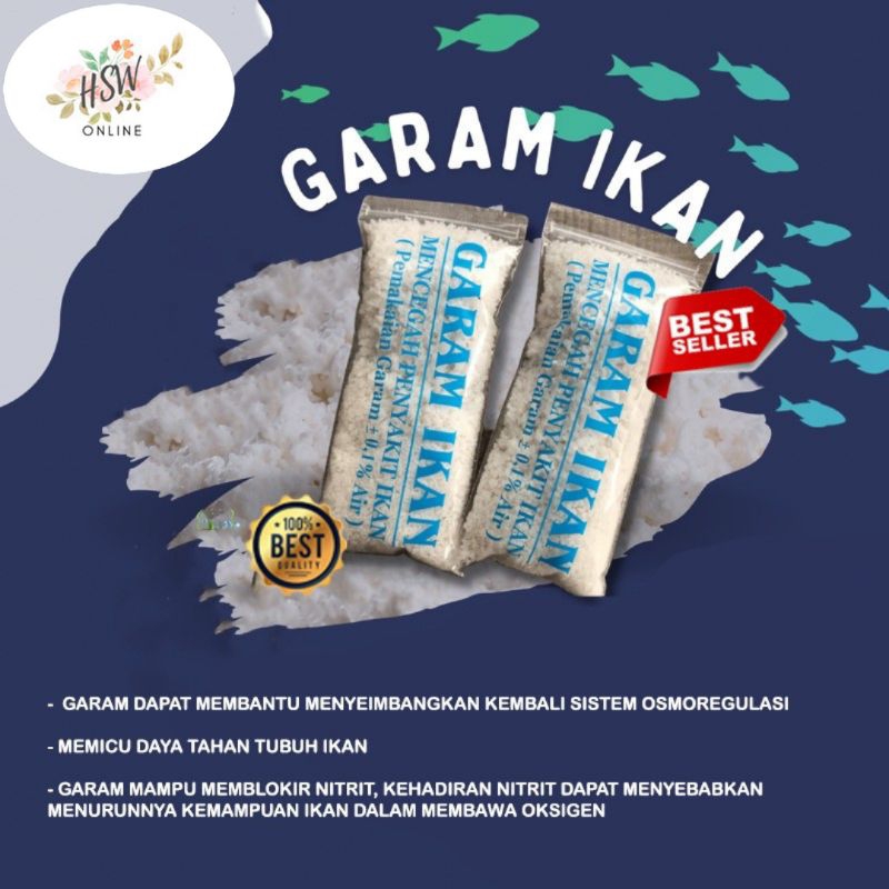 

Garam ikan bening Crystal Import Garem Cupang Guppy Louhan 500 gram