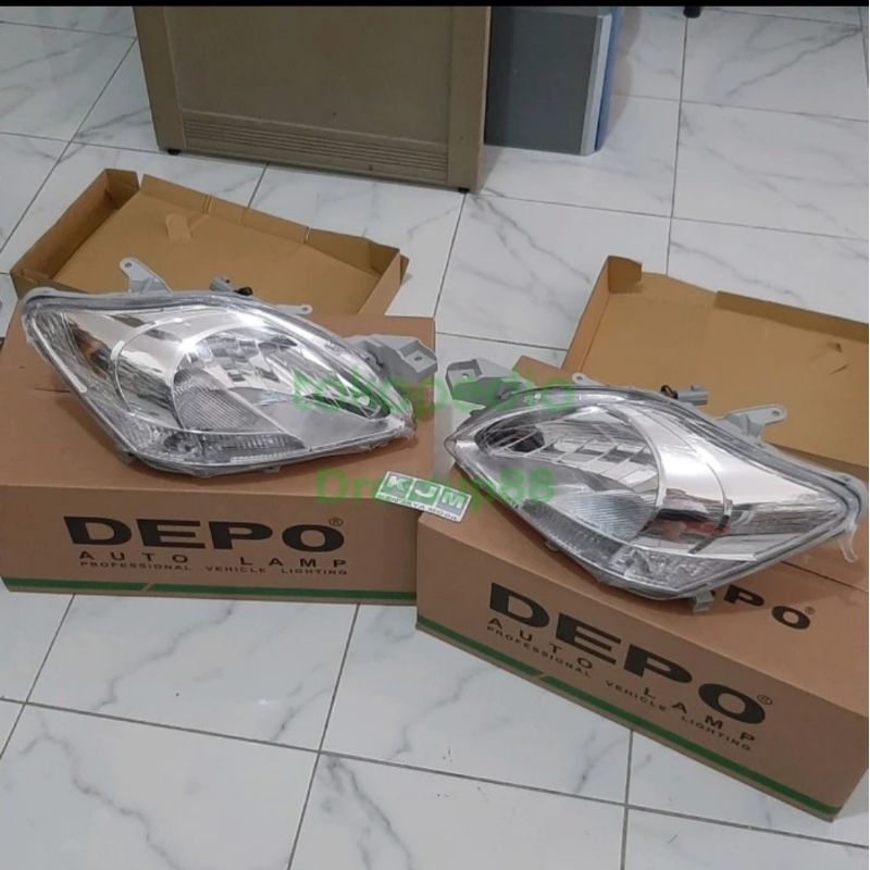 lampu utama headlamp vios gen 2 2007-2013 depo NON HID