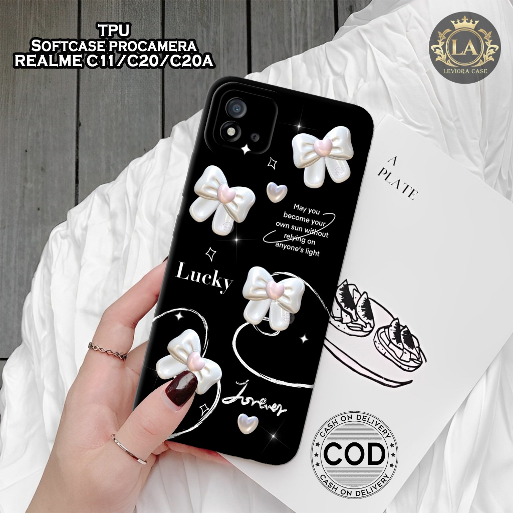 Case Realme C11/C20/C20A 2021 - Leviora Case - Fashion Case Hitam - Softcase Realme C11/C20/C20A - C