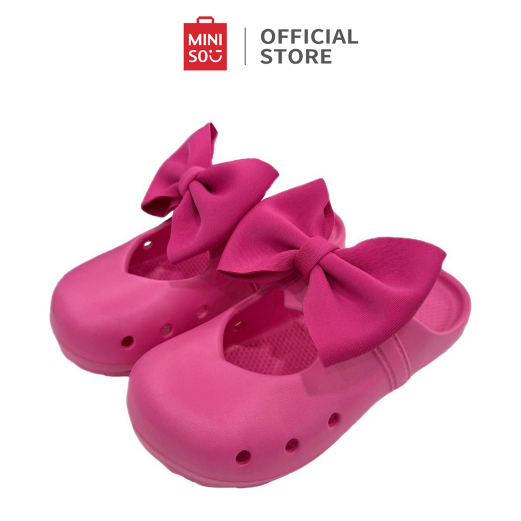 Miniso Sandal Wanita Women's slippers Sendal Women's Clogs with Bow EVA Foot Protection Thick Non-sl