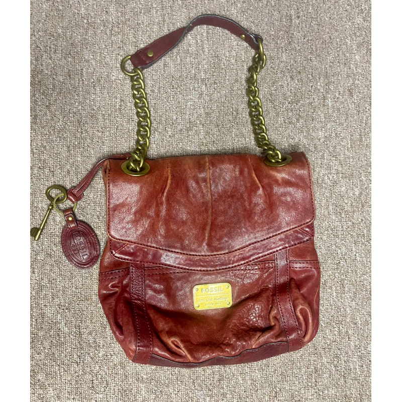 FOSSIL Emory Long Live Vintage ginger red shoulder bag