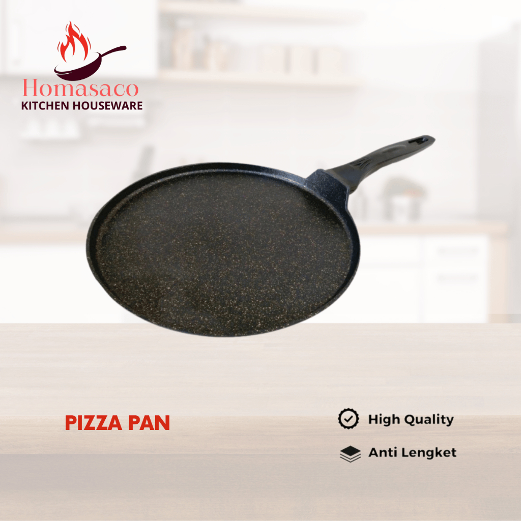 HOMASACO GRILL PAN 30CM PIZZA PAN PANGGANGAN BULET SERBAGUNA TEFLON ANTI LENGKET ORIGINAL