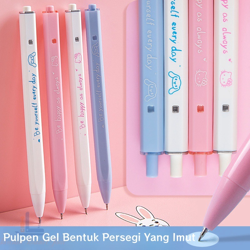 

Pulpen Gel Desain Sanrio Kitty Dan Cinnamoroll Penampilan Menarik Penekan Dengan Ukuran 0.5mm Pulpen Cepat Kering Untuk Siswa
