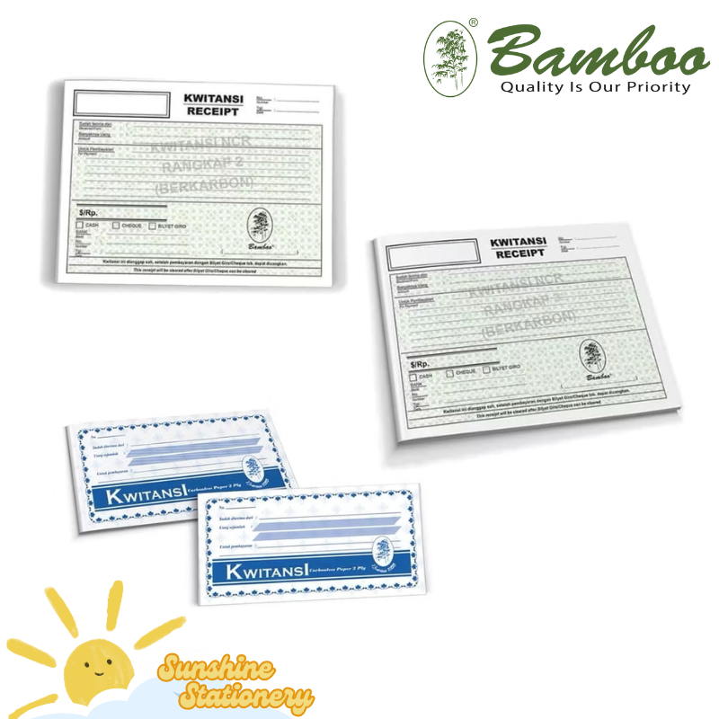

[PCS] BAMBOO Kwitansi NCR 1/2 F4 1/3 F4 2ply 3ply