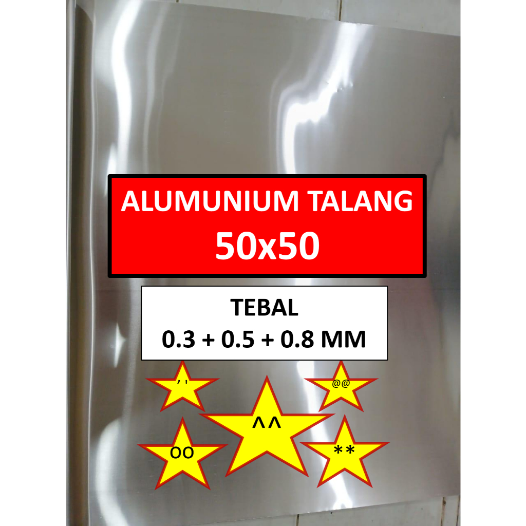Plat Seng Alumunium - 50x50 cm - Plat Talang