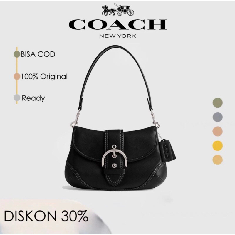 Coach Soho Bag IN Regenerative Leather, Coach Tas Wanita, Coach CR699, Original 100%